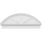 Ekena Millwork Segment Arch 3 Spoke Architectural Grade PVC Combination Pediment, 46"W x 18-3/8"H x 2-3/4"P PEDPC046X185SEG03 - alternate 6